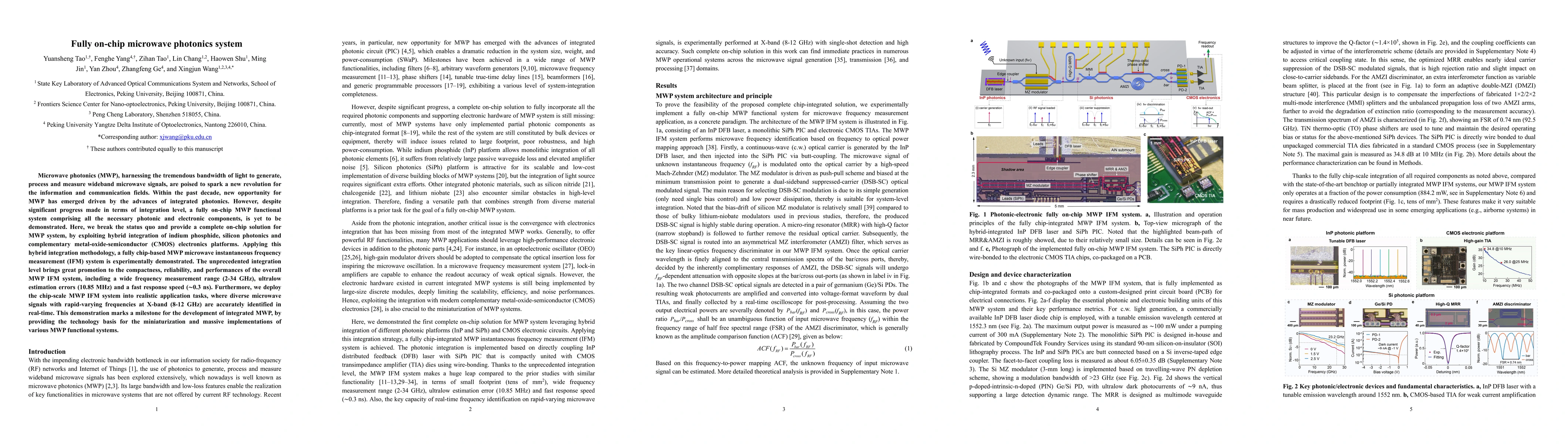 Thumbnail for Fully on-chip microwave photonics system