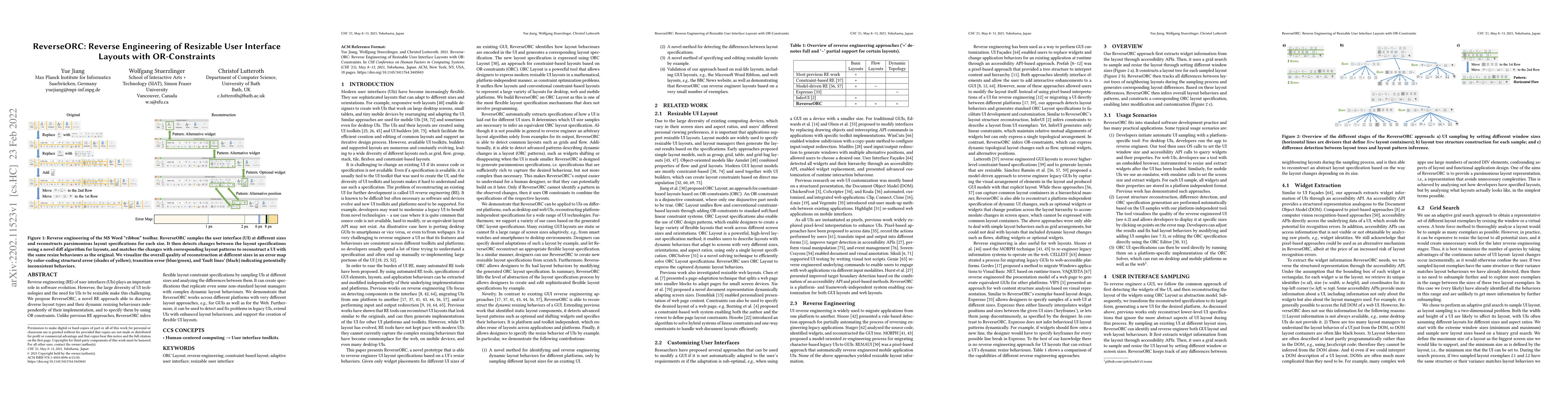 Thumbnail for ReverseORC: Reverse Engineering of Resizable User Interface Layouts with
  OR-Constraints