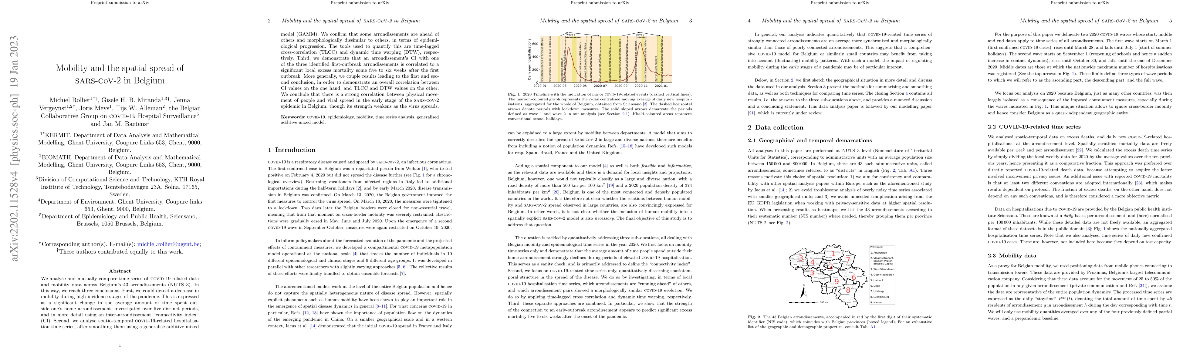Thumbnail for Mobility and the spatial spread of SARS-CoV-2 in Belgium