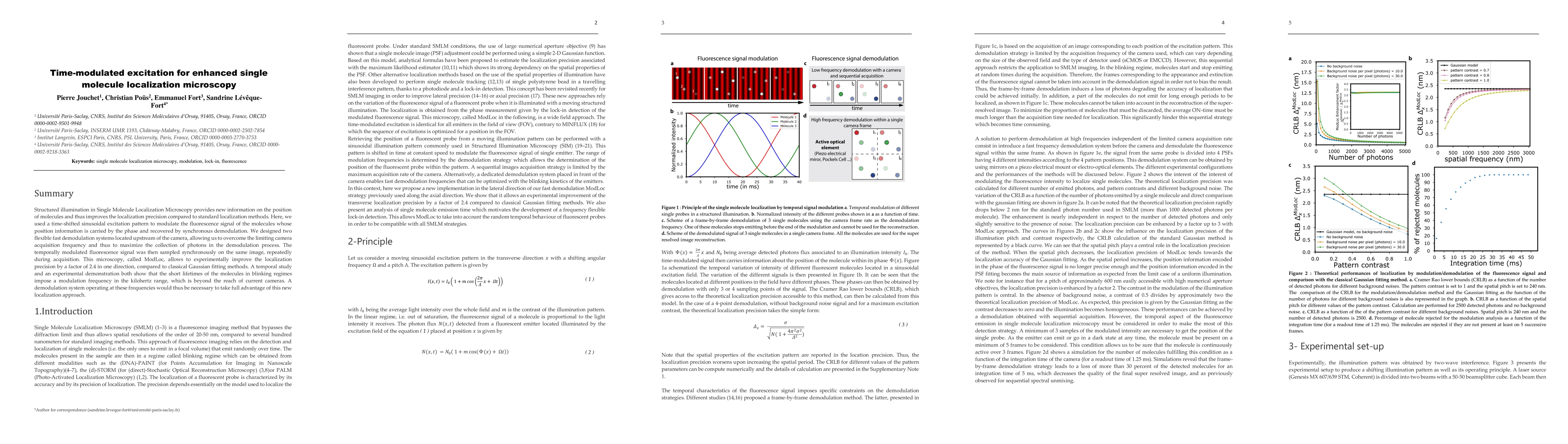 Thumbnail for Time-modulated excitation for enhanced single molecule localization
  microscopy