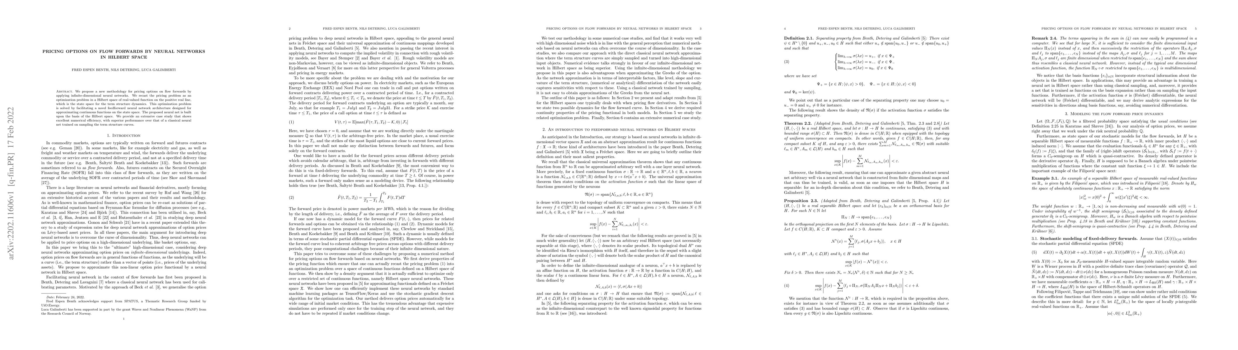 Thumbnail for Pricing options on flow forwards by neural networks in Hilbert space