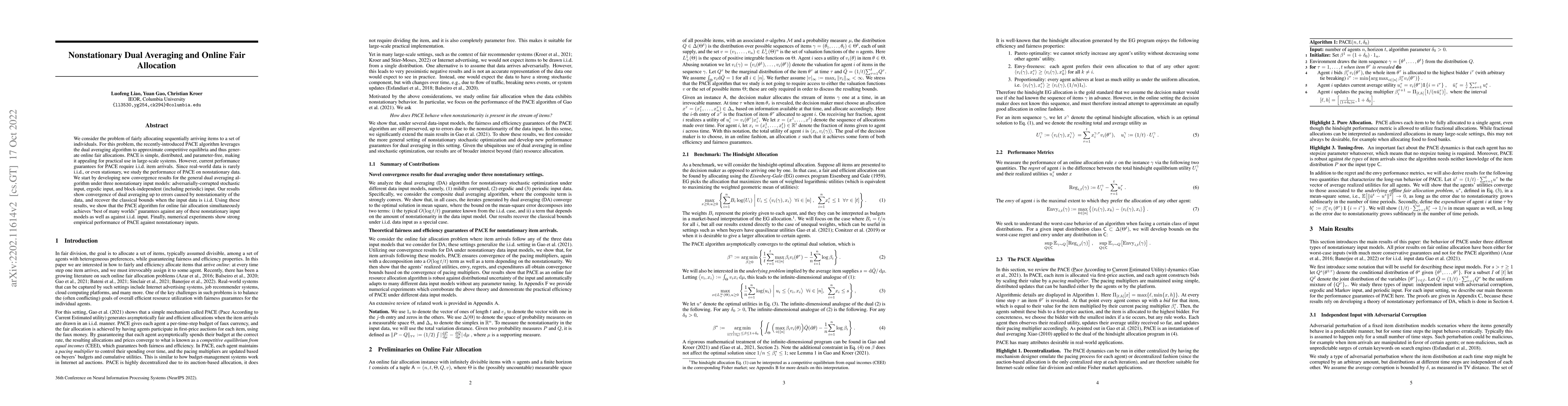Thumbnail for Nonstationary Dual Averaging and Online Fair Allocation