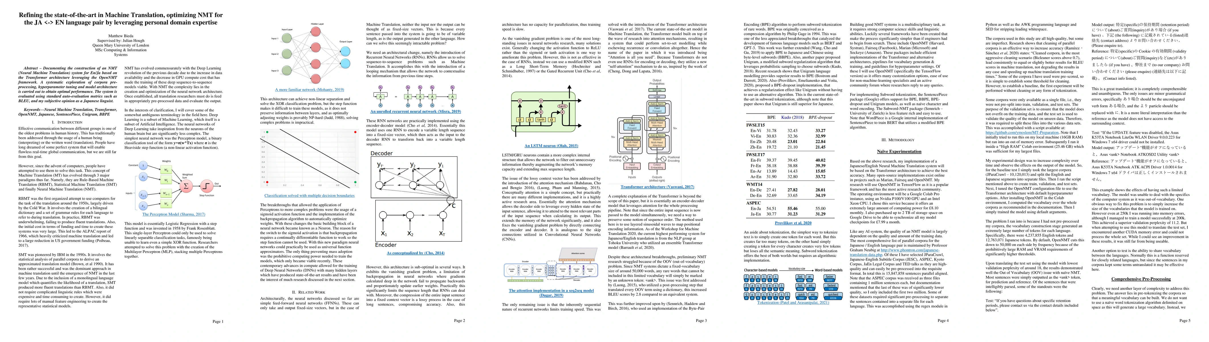 Thumbnail for Refining the state-of-the-art in Machine Translation, optimizing NMT for
  the JA <-> EN language pair by leveraging personal domain expertise