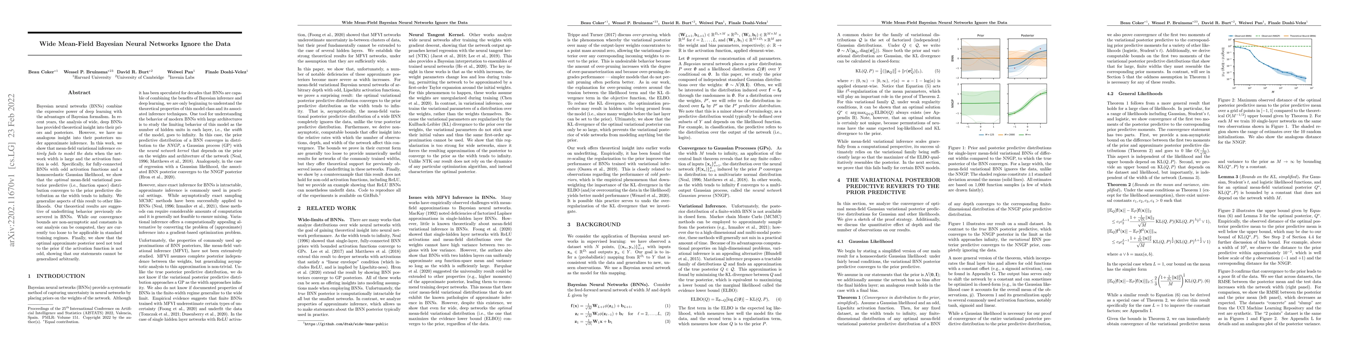 Thumbnail for Wide Mean-Field Bayesian Neural Networks Ignore the Data
