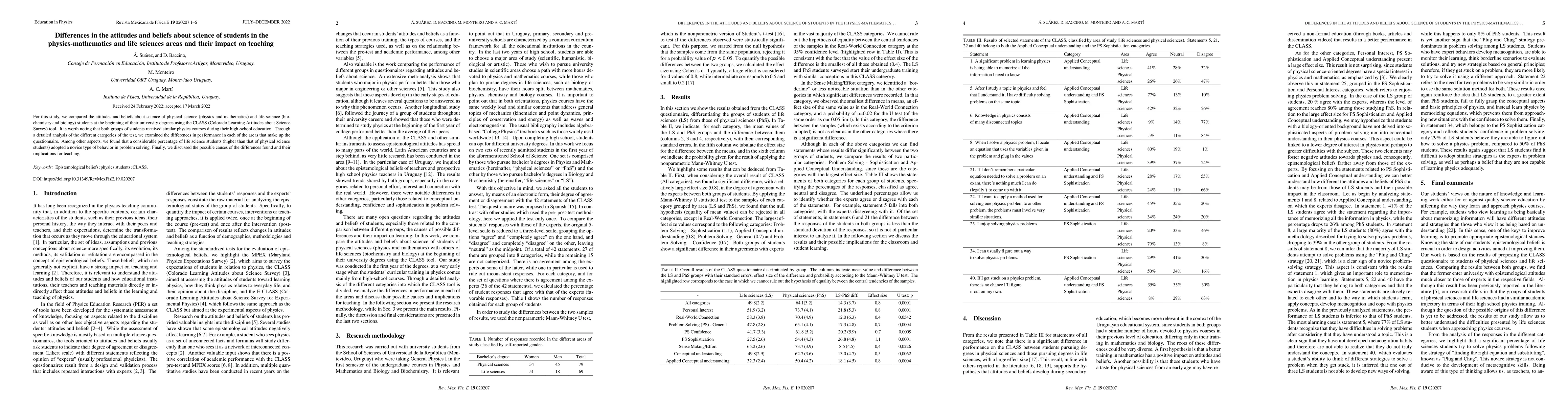 Thumbnail for Differences in the attitudes and beliefs about science of students in
  the physics-mathematics and life sciences areas and their impact on teaching