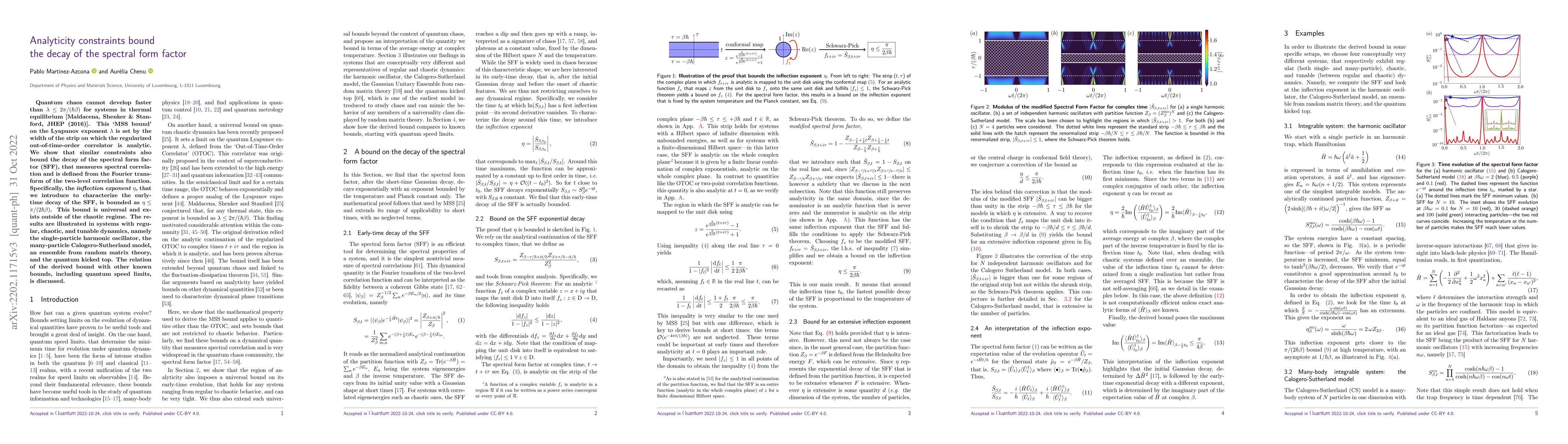 Thumbnail for Analyticity constraints bound the decay of the spectral form factor