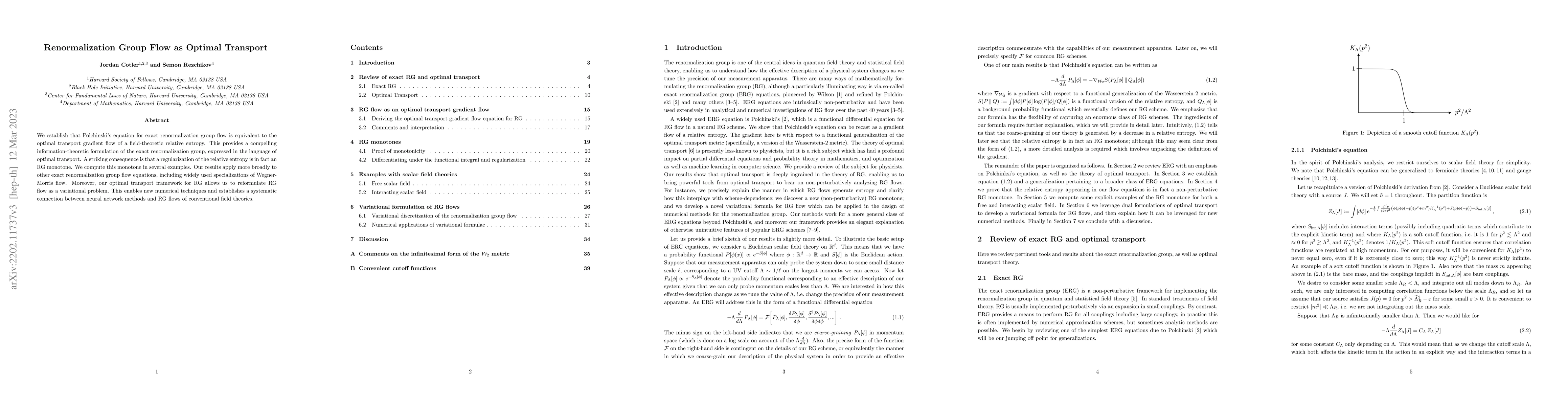 Thumbnail for Renormalization Group Flow as Optimal Transport