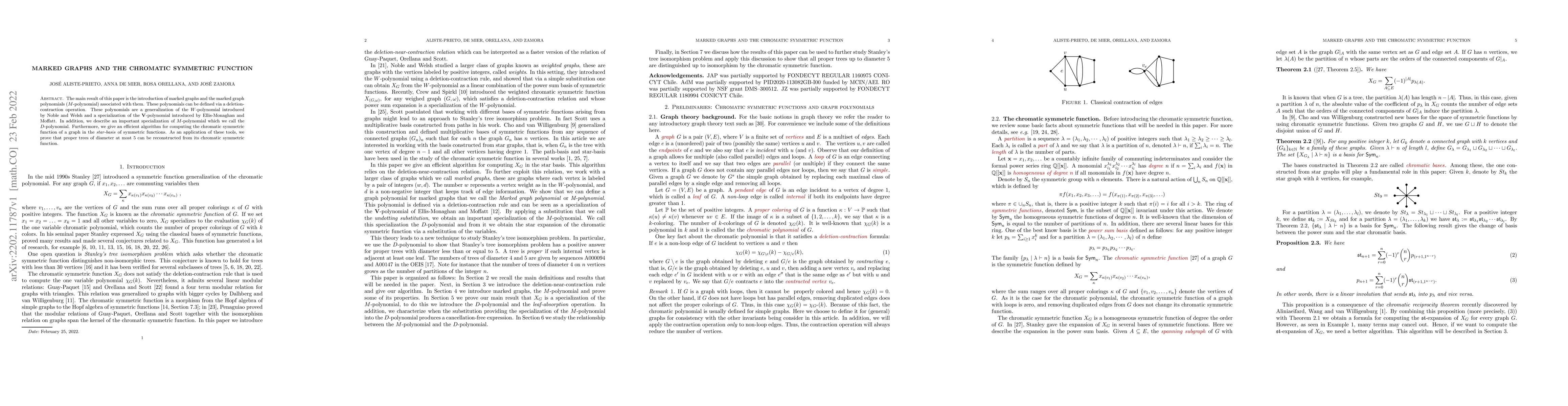 Thumbnail for Marked graphs and the chromatic symmetric function