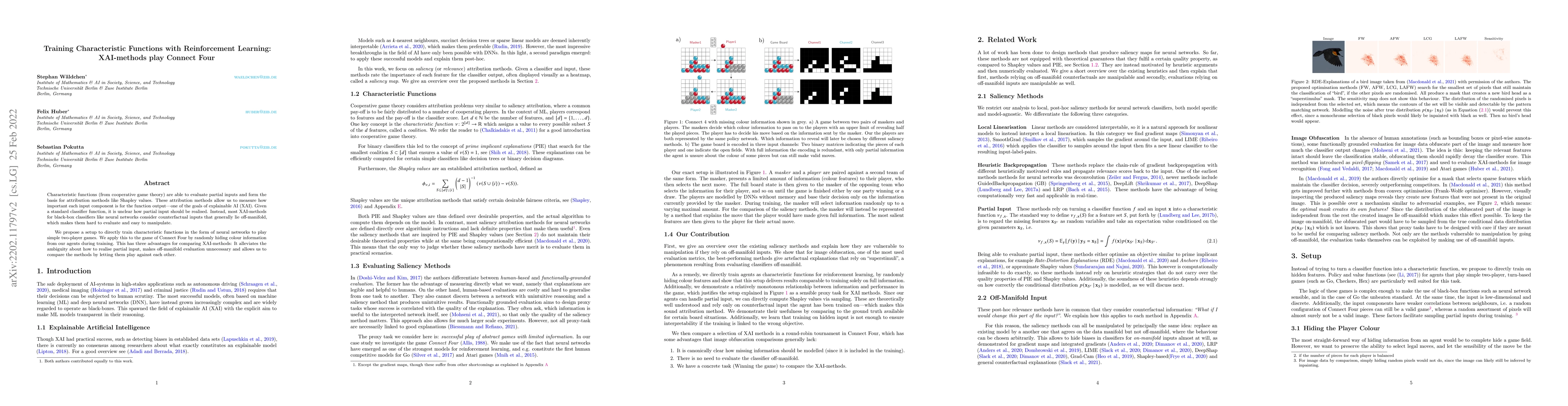 Thumbnail for Training Characteristic Functions with Reinforcement Learning:
  XAI-methods play Connect Four