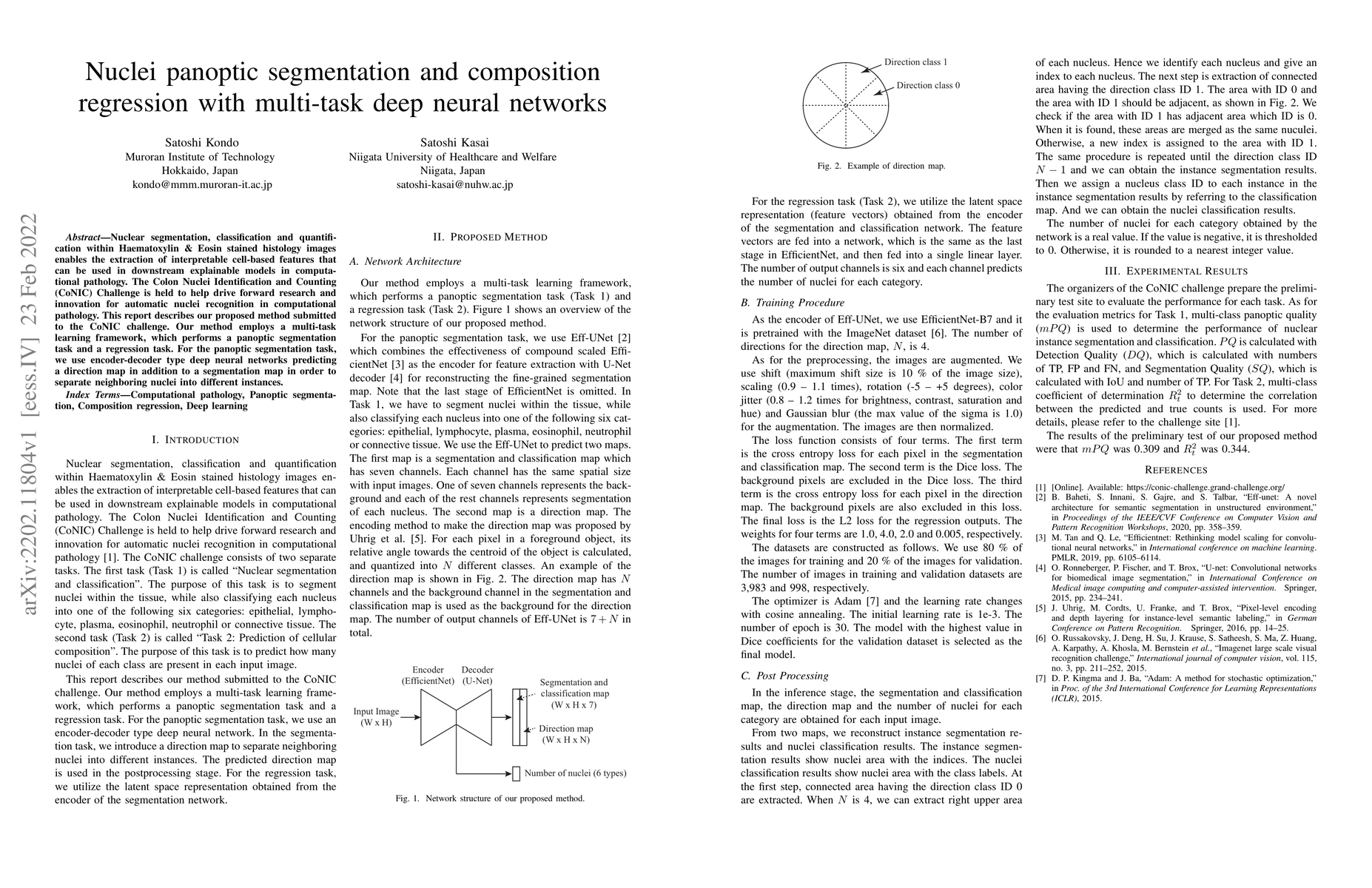 Thumbnail for Nuclei panoptic segmentation and composition regression with multi-task
  deep neural networks