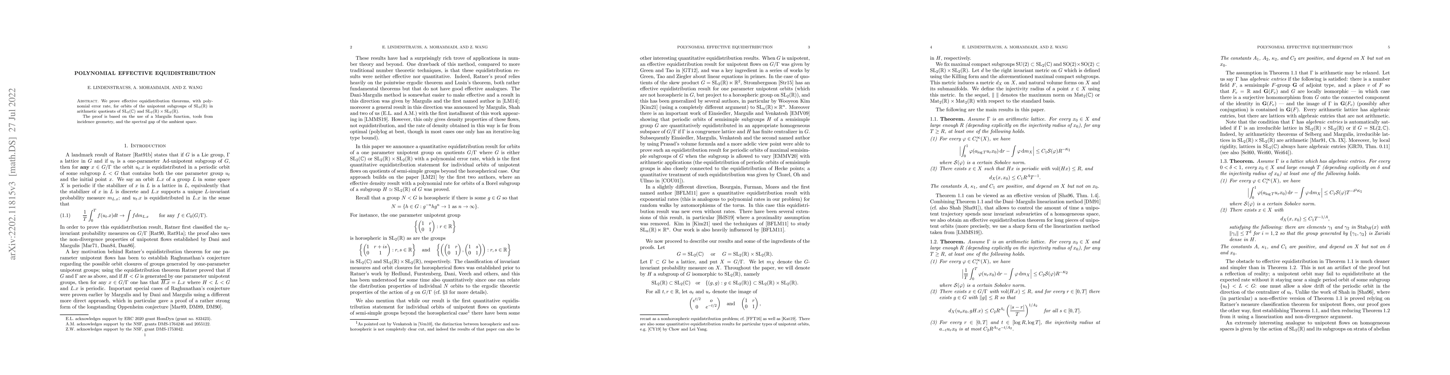 Thumbnail for Polynomial effective equidistribution