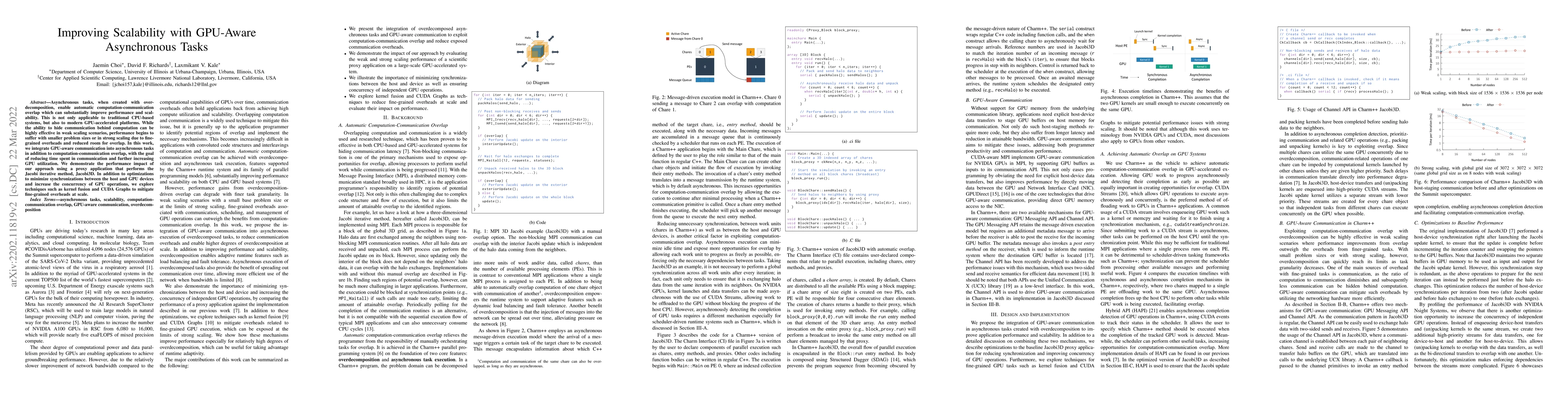 Thumbnail for Improving Scalability with GPU-Aware Asynchronous Tasks
