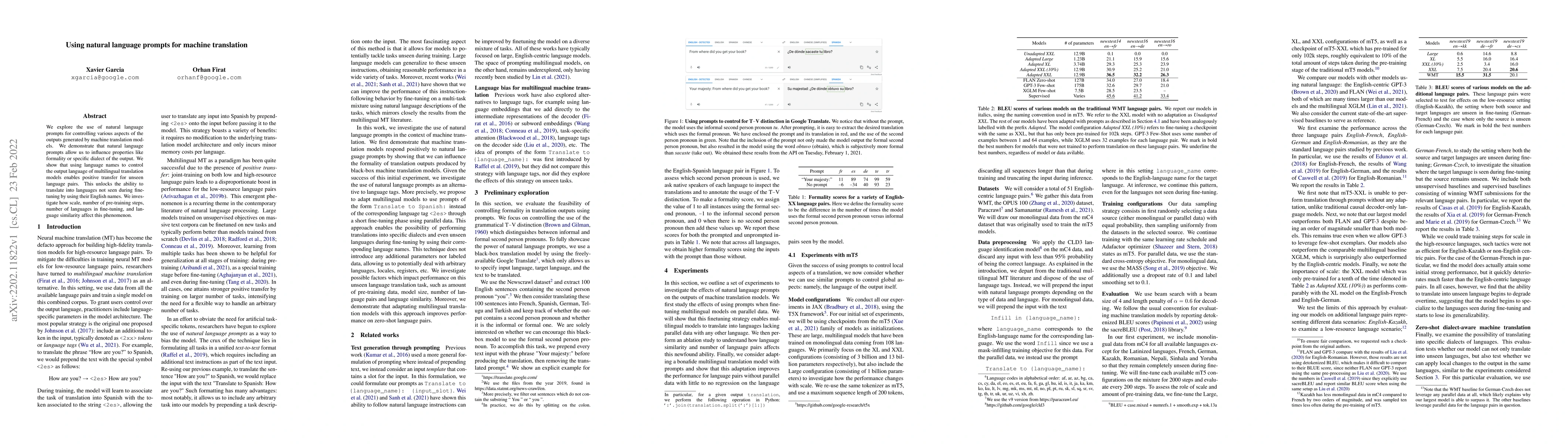 Thumbnail for Using natural language prompts for machine translation