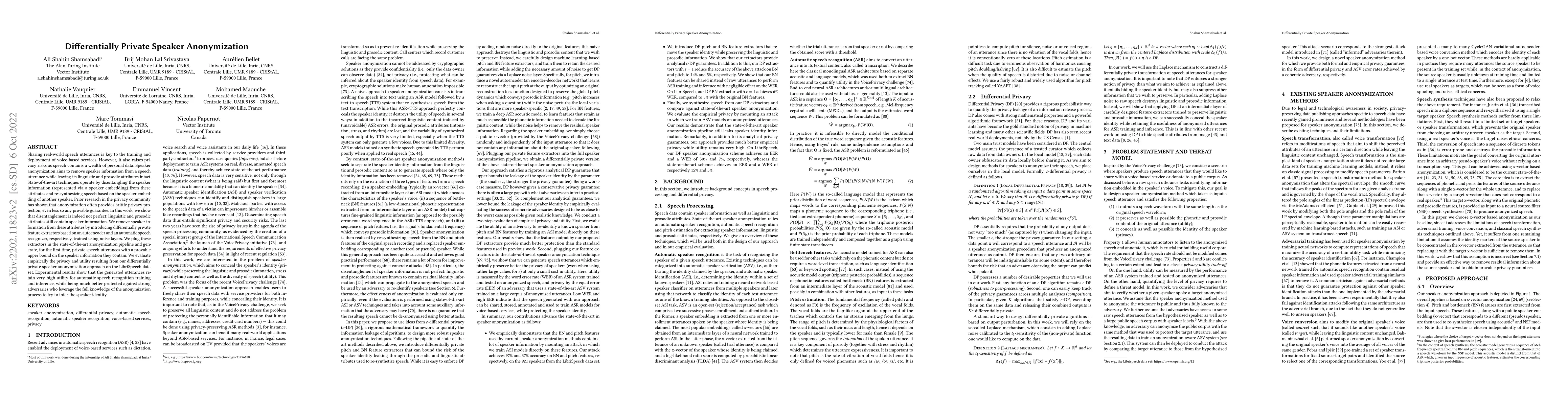 Thumbnail for Differentially Private Speaker Anonymization