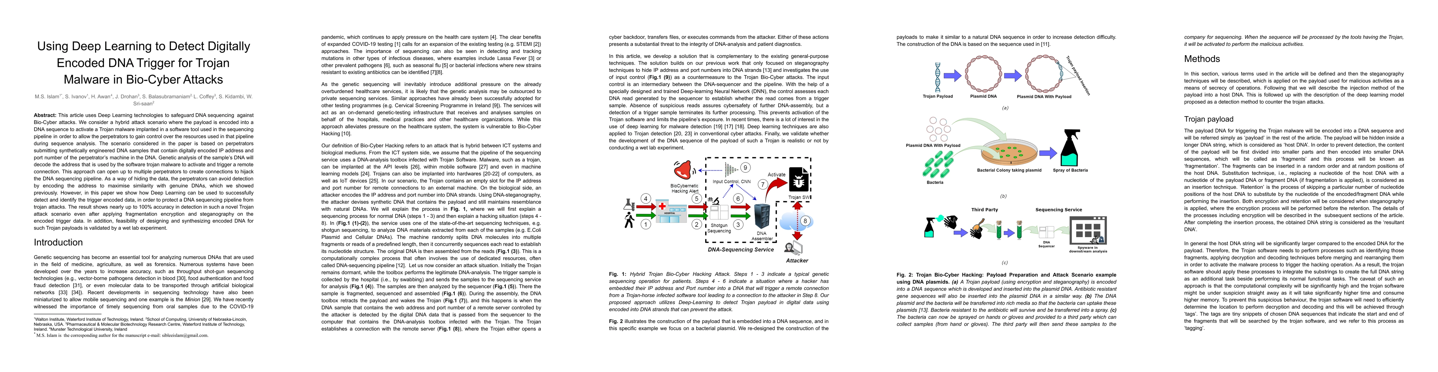 Thumbnail for Using Deep Learning to Detect Digitally Encoded DNA Trigger for Trojan
  Malware in Bio-Cyber Attacks