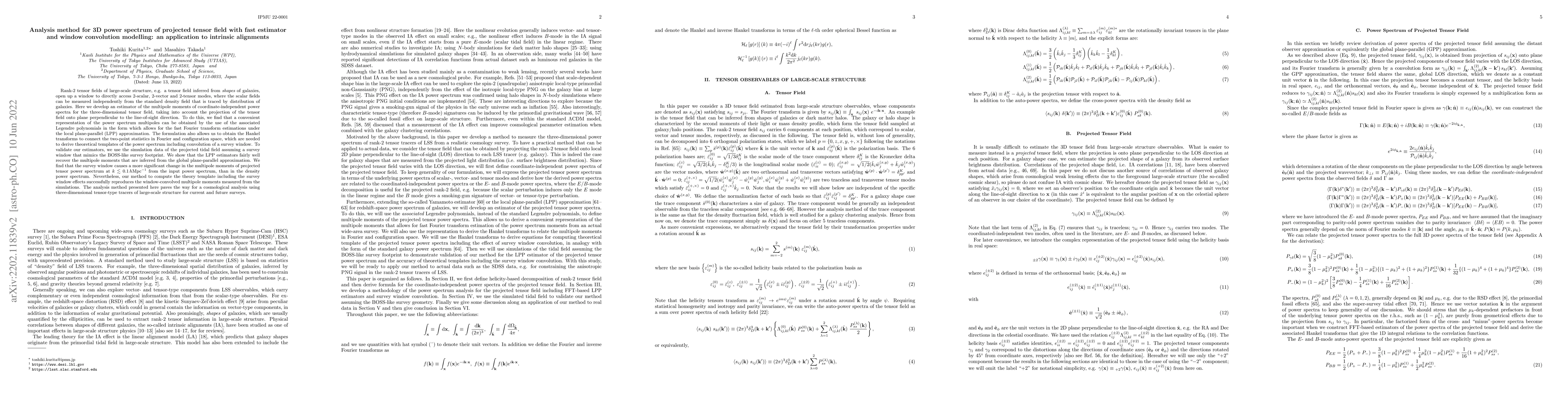Thumbnail for Analysis method for 3D power spectrum of projected tensor field with
  fast estimator and window convolution modelling: an application to intrinsic
  alignments