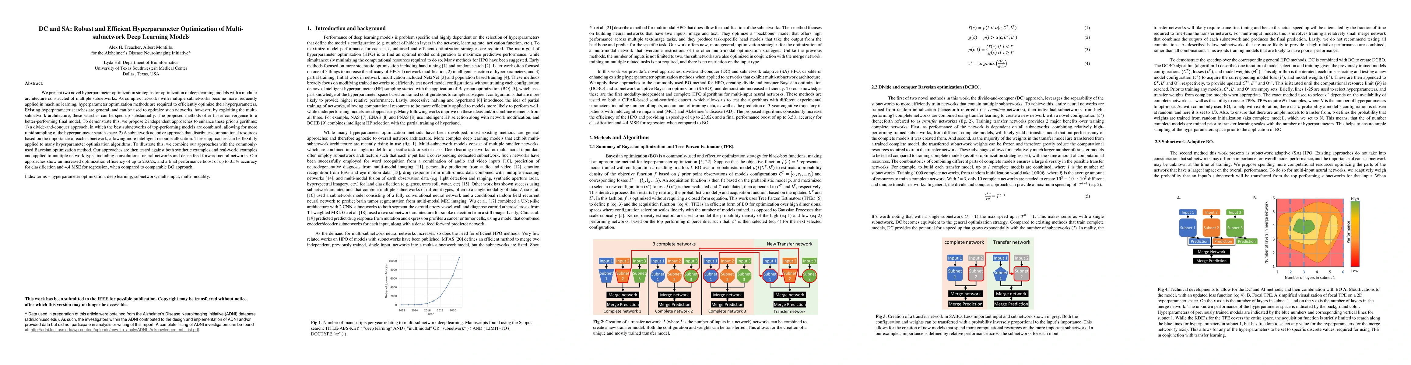 Thumbnail for DC and SA: Robust and Efficient Hyperparameter Optimization of
  Multi-subnetwork Deep Learning Models