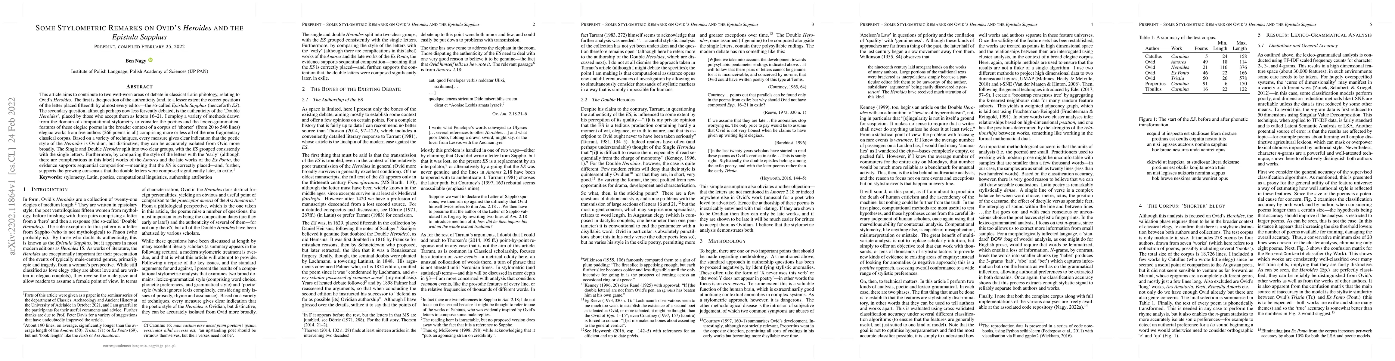 Thumbnail for Some Stylometric Remarks on Ovid's Heroides and the Epistula Sapphus