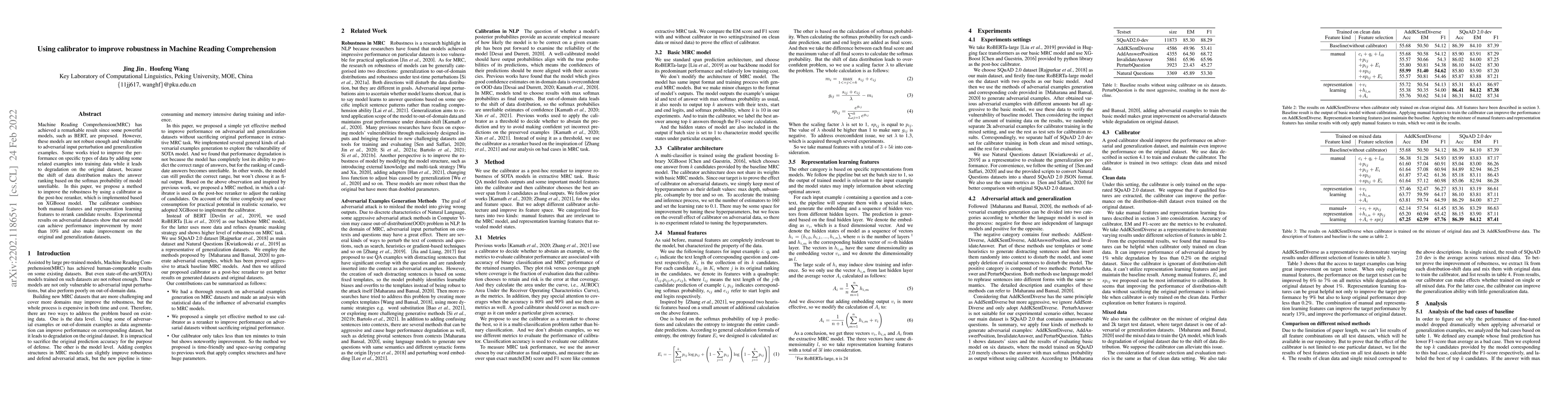 Thumbnail for Using calibrator to improve robustness in Machine Reading Comprehension