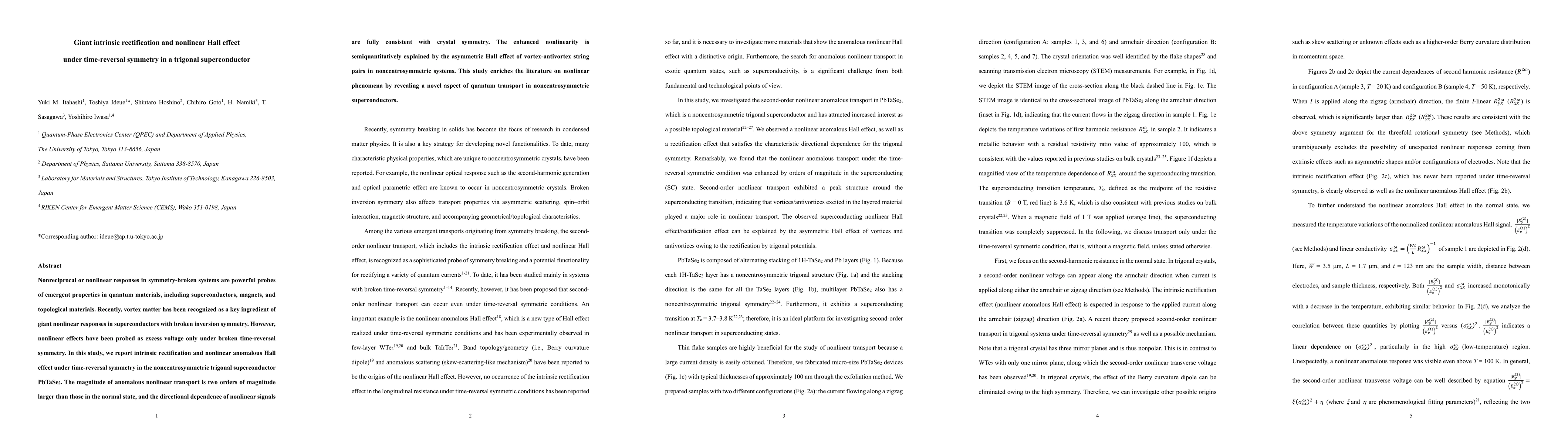 Thumbnail for Giant intrinsic rectification and nonlinear Hall effect under
  time-reversal symmetry in a trigonal superconductor
