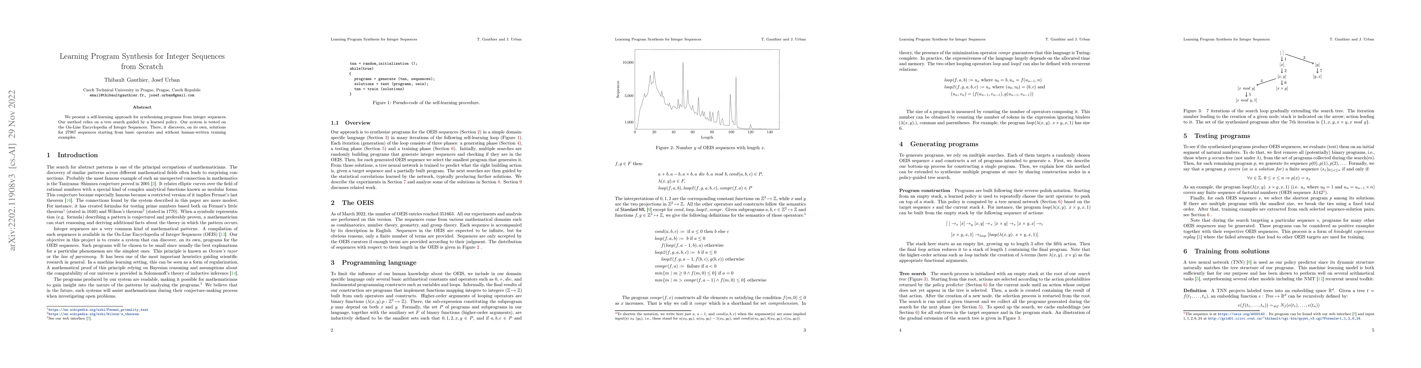 Thumbnail for Learning Program Synthesis for Integer Sequences from Scratch