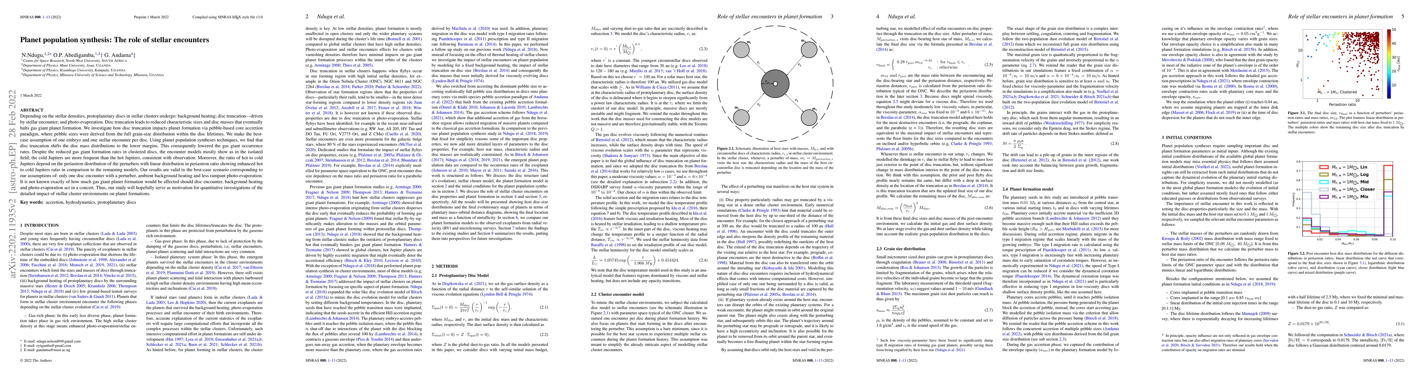 Thumbnail for Planet population synthesis: The role of stellar encounters