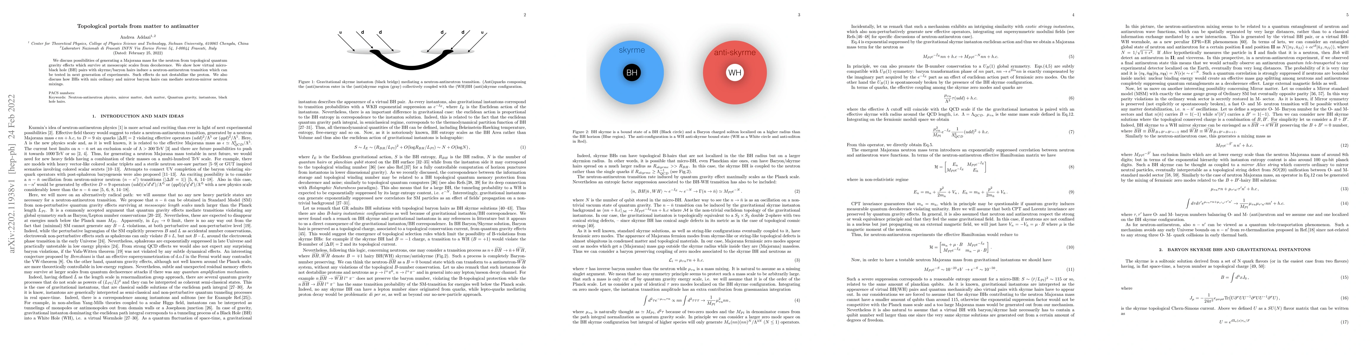 Thumbnail for Topological portals from matter to antimatter