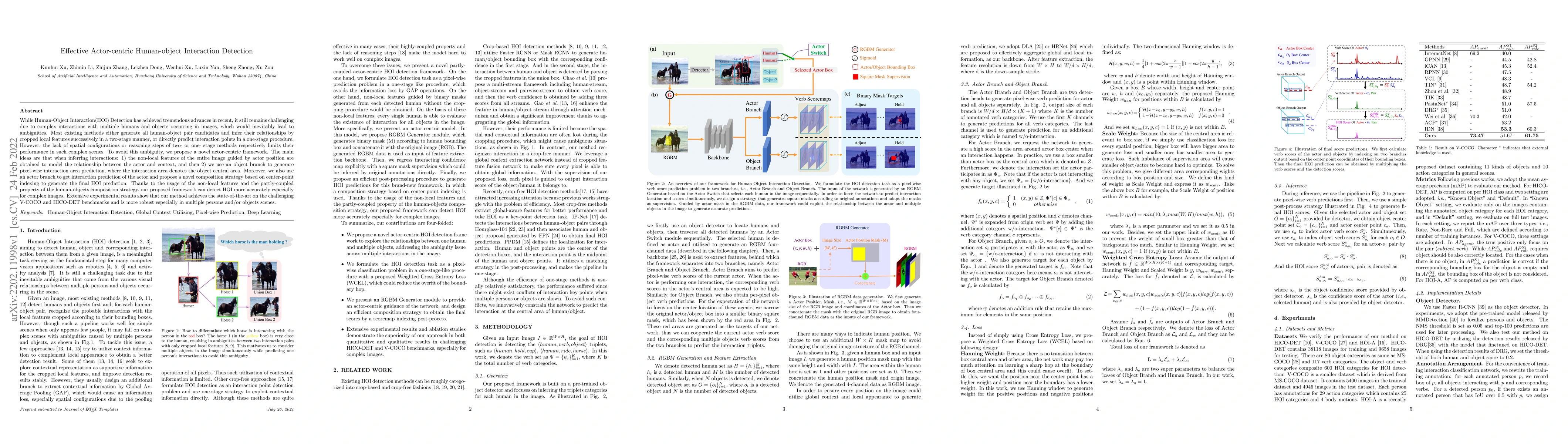Thumbnail for Effective Actor-centric Human-object Interaction Detection