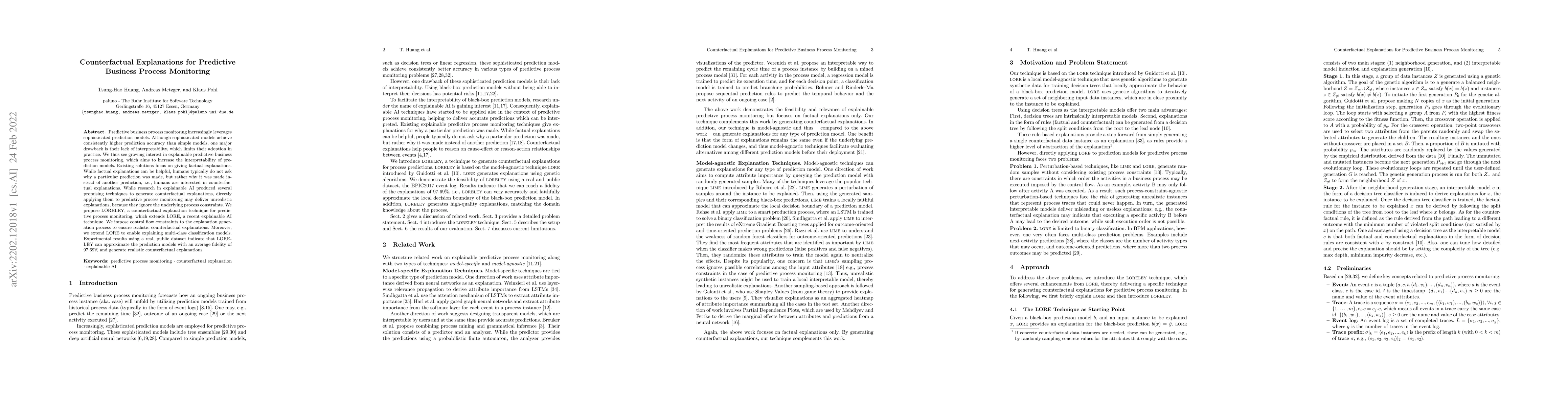 Thumbnail for Counterfactual Explanations for Predictive Business Process Monitoring
