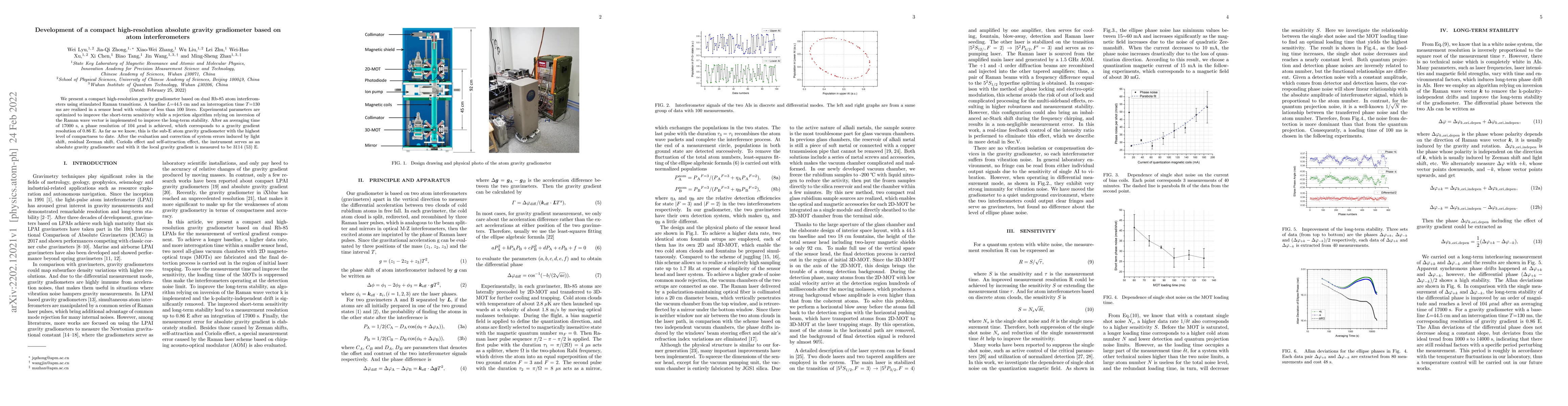 Thumbnail for Development of a compact high-resolution absolute gravity gradiometer
  based on atom interferometers