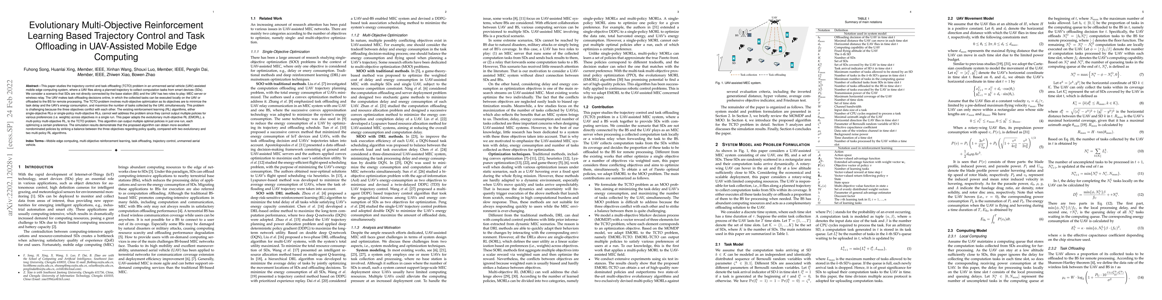 Thumbnail for Evolutionary Multi-Objective Reinforcement Learning Based Trajectory
  Control and Task Offloading in UAV-Assisted Mobile Edge Computing
