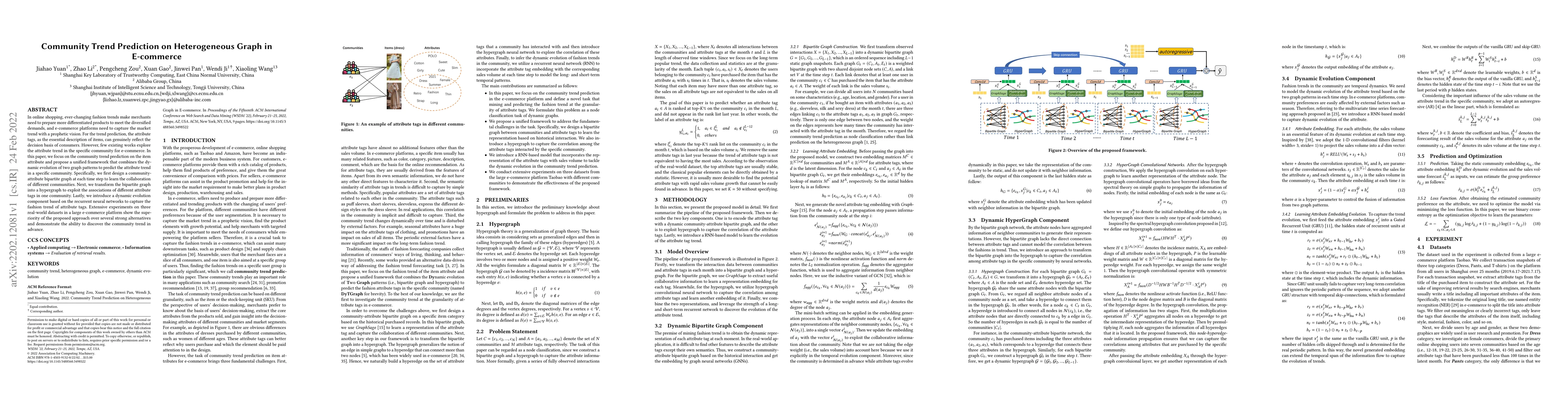 Thumbnail for Community Trend Prediction on Heterogeneous Graph in E-commerce