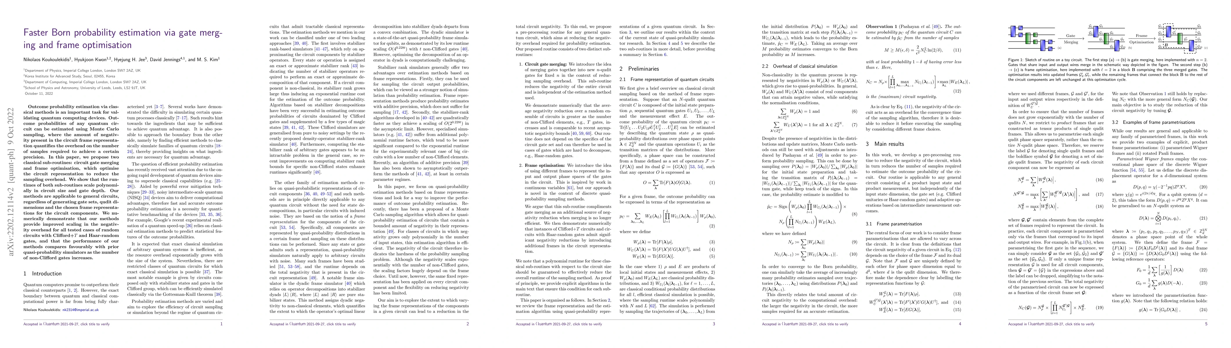 Thumbnail for Faster Born probability estimation via gate merging and frame
  optimisation