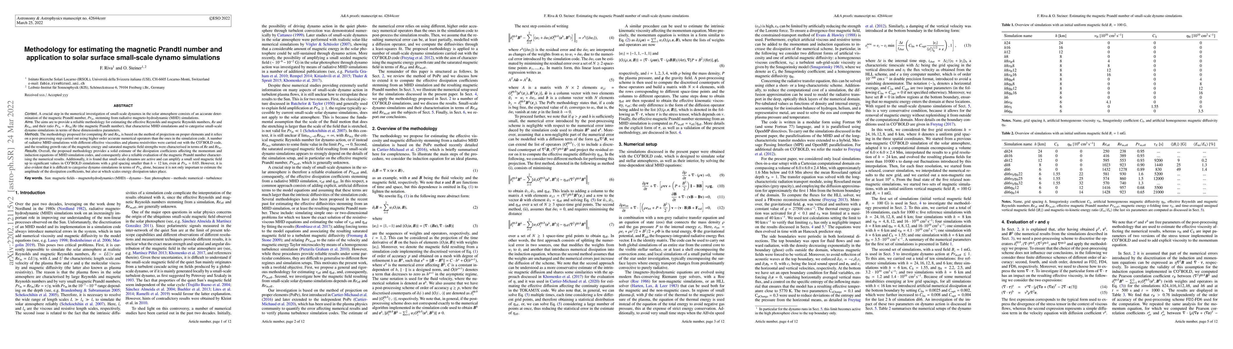 Thumbnail for Methodology for estimating the magnetic Prandtl number and application
  to solar surface small-scale dynamo simulations