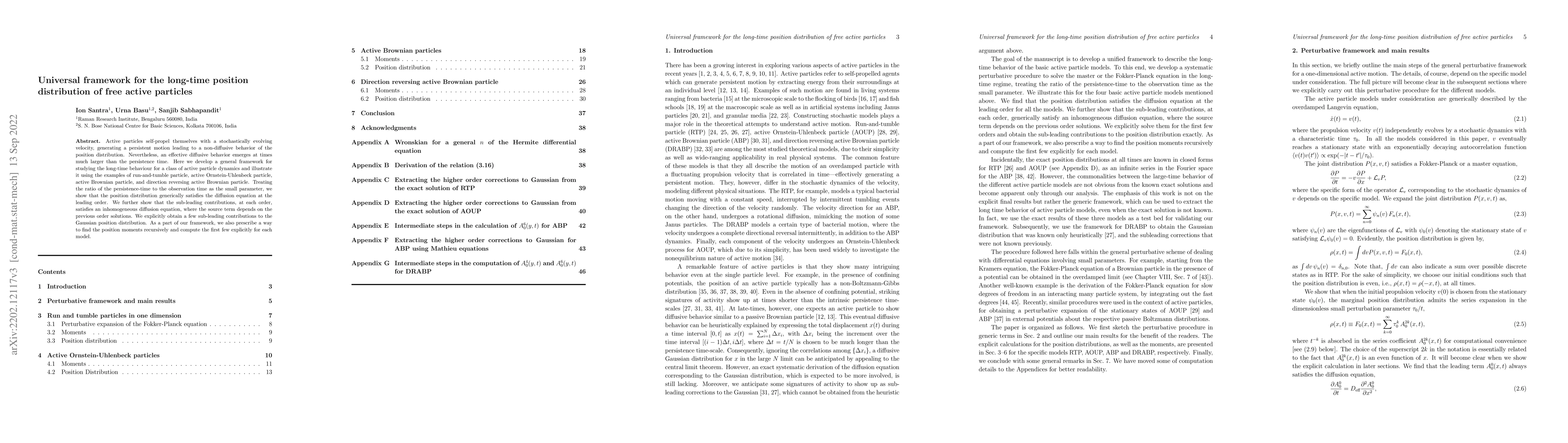 Thumbnail for Universal framework for the long-time position distribution of free
  active particles