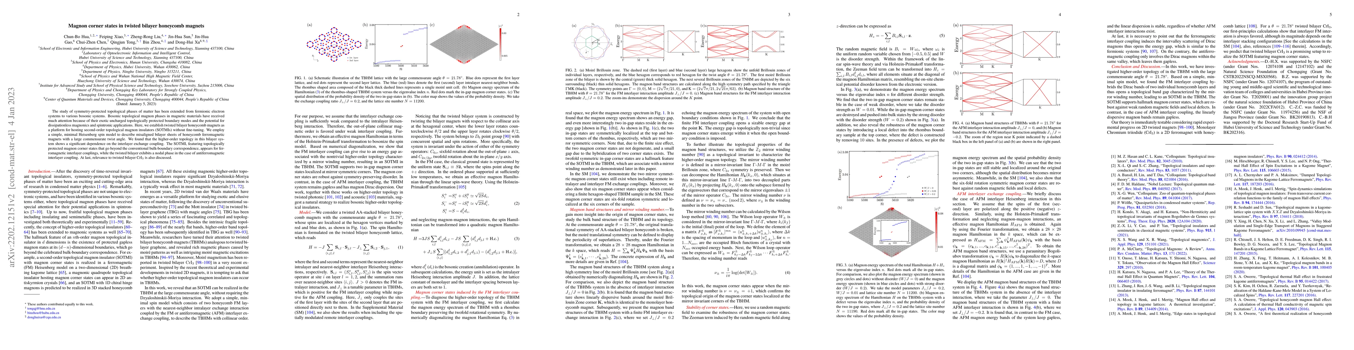 Thumbnail for Magnon corner states in twisted bilayer honeycomb magnets