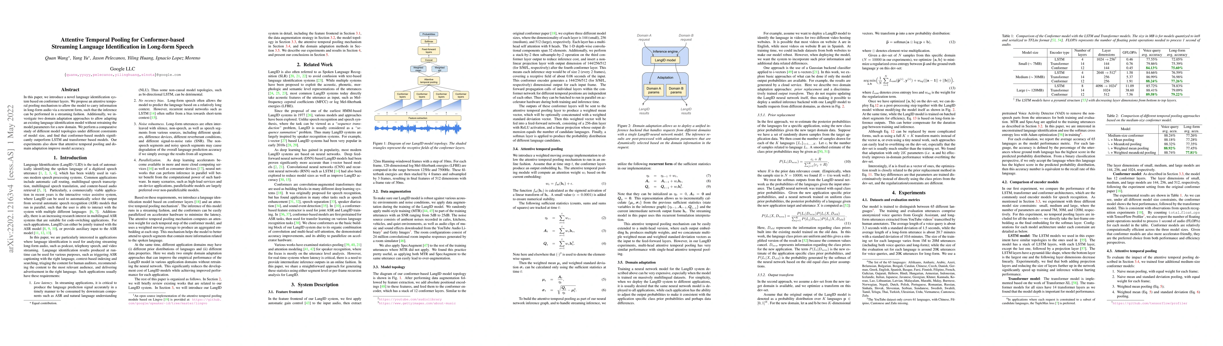 Thumbnail for Attentive Temporal Pooling for Conformer-based Streaming Language
  Identification in Long-form Speech