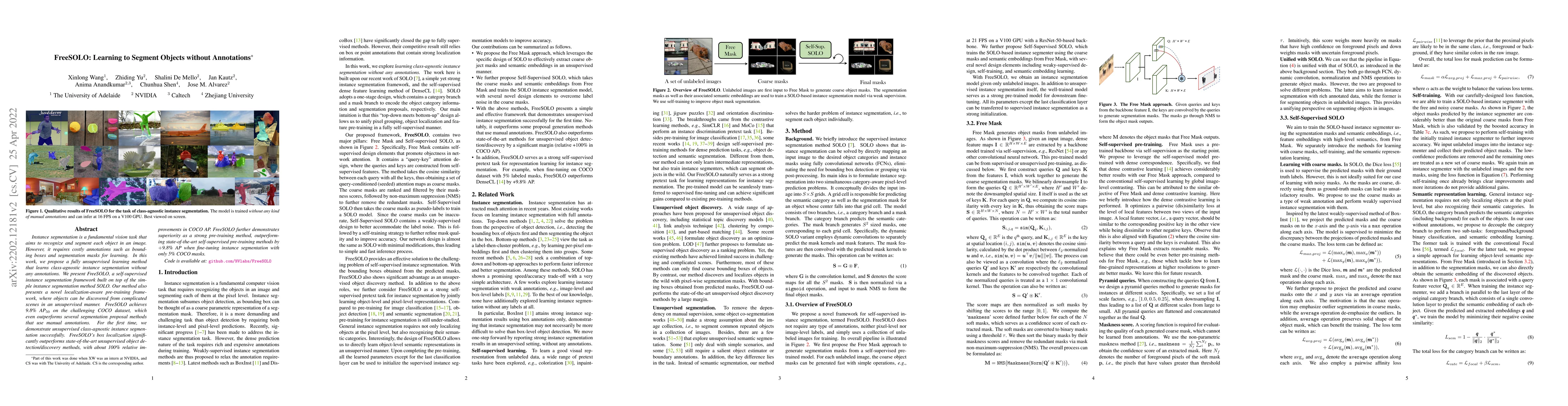 Thumbnail for FreeSOLO: Learning to Segment Objects without Annotations