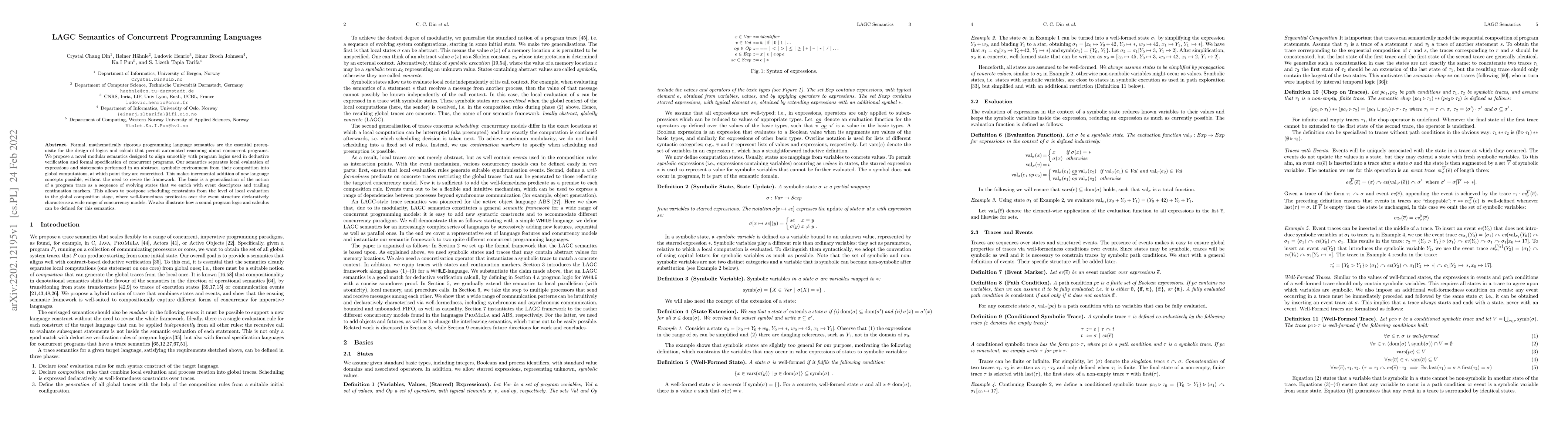 Thumbnail for LAGC Semantics of Concurrent Programming Languages