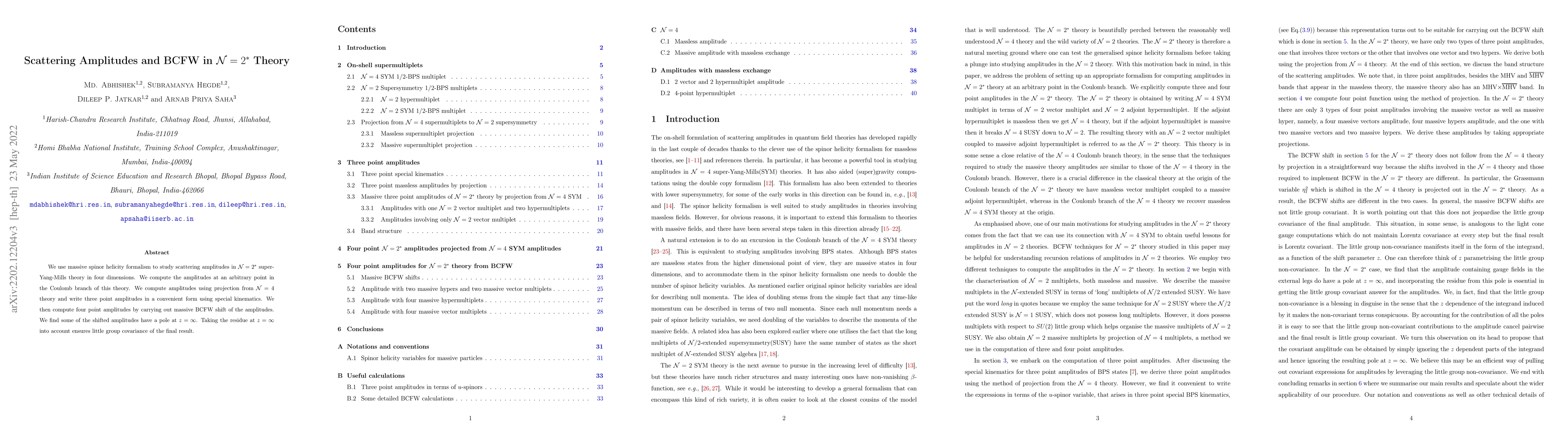 Thumbnail for Scattering Amplitudes and BCFW in $\mathcal{N}=2^{\ast}$ Theory
