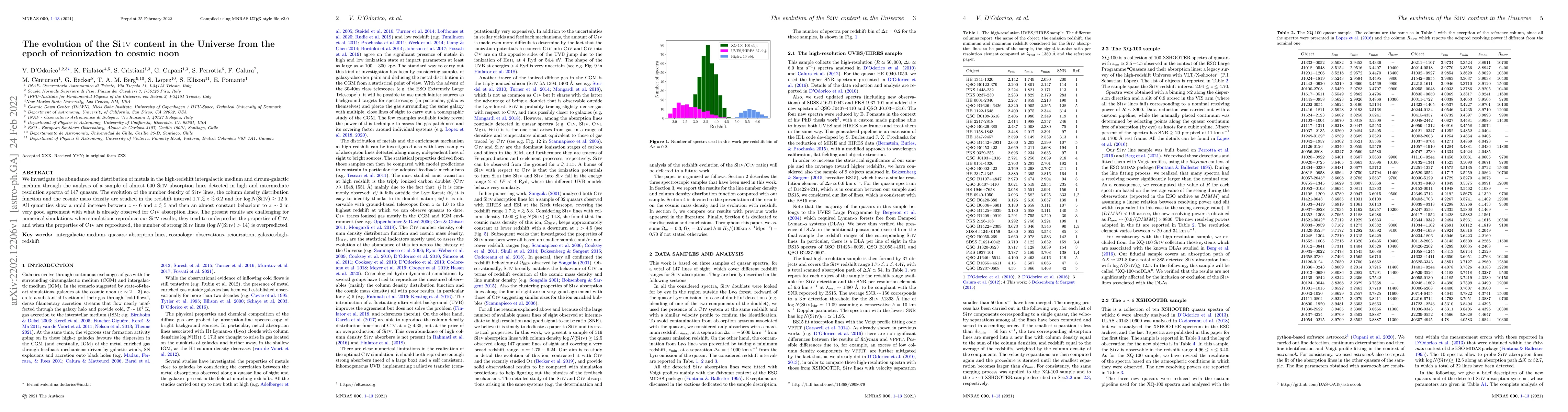 Thumbnail for The evolution of the Si IV content in the Universe from the epoch of
  reionization to cosmic noon