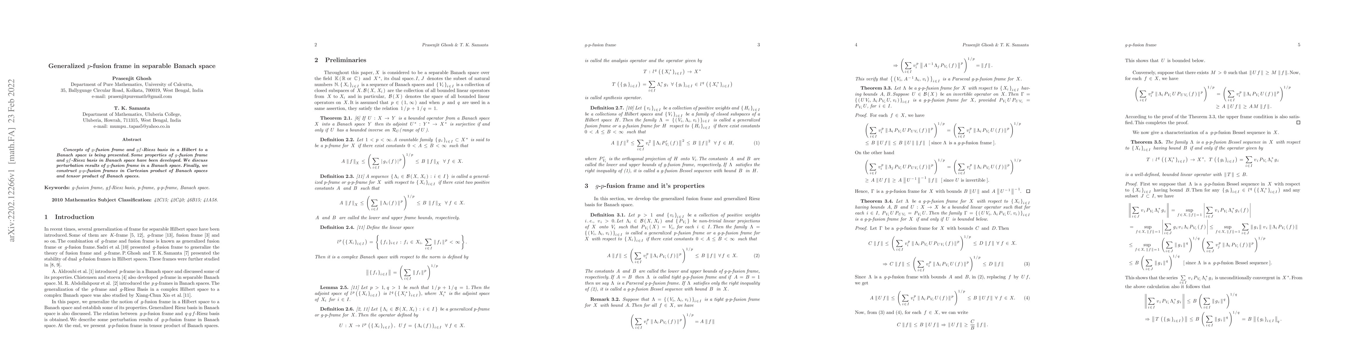 Thumbnail for Generalized p-fusion frame in separable Banach space