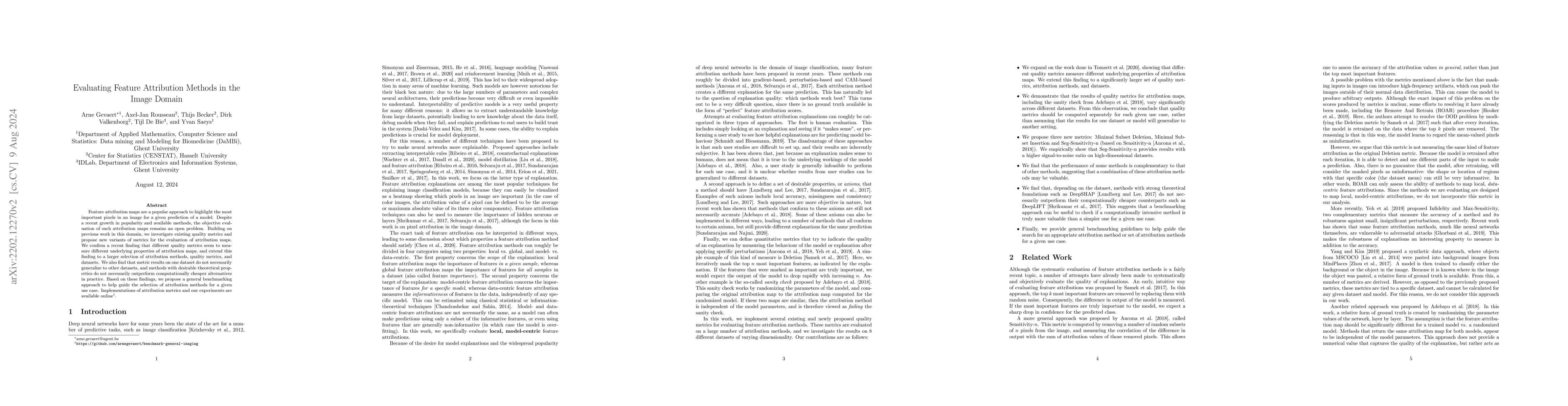 Thumbnail for Evaluating Feature Attribution Methods in the Image Domain