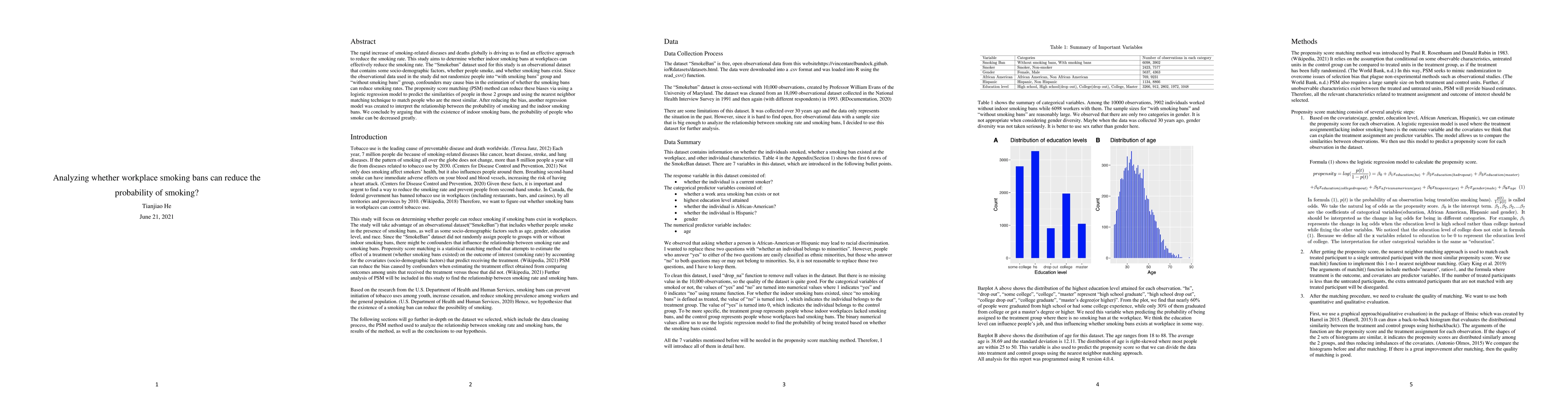 Thumbnail for Analyzing whether workplace smoking bans can reduce the probability of
  smoking