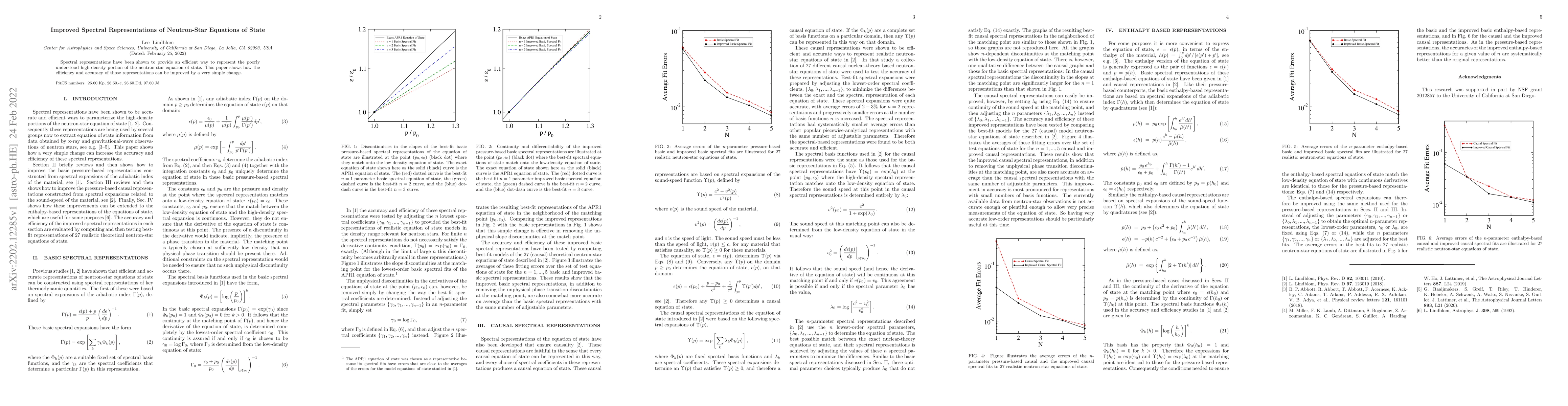 Thumbnail for Improved Spectral Representations of Neutron-Star Equations of State