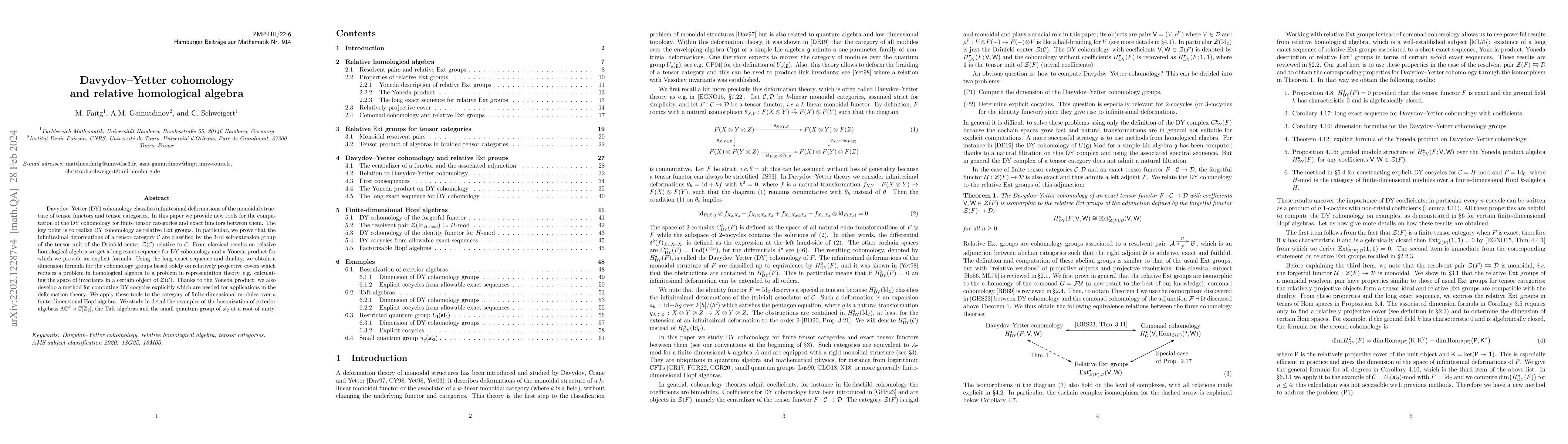 Thumbnail for Davydov-Yetter cohomology and relative homological algebra