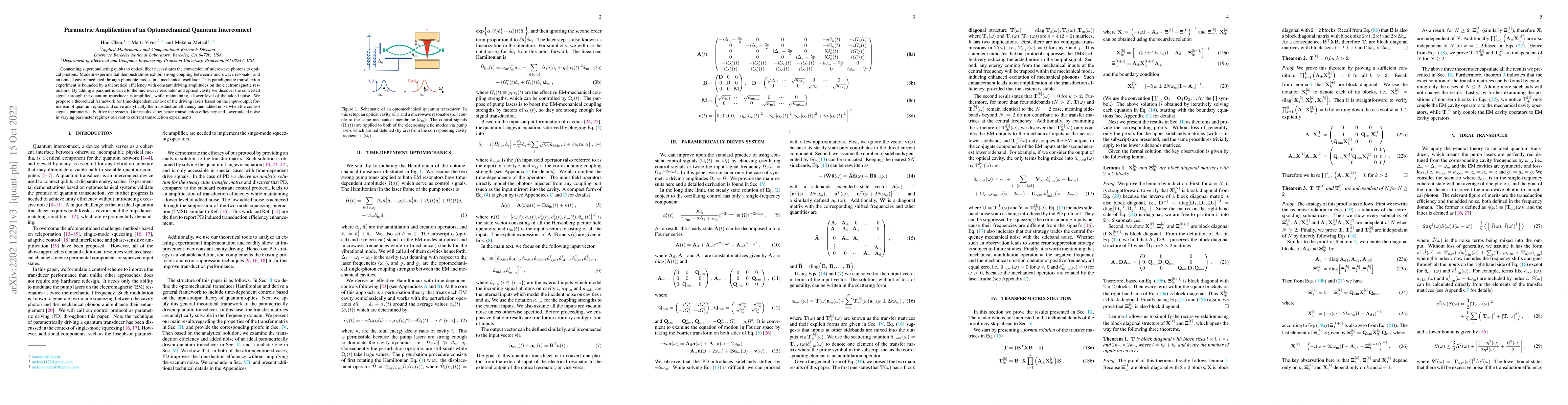 Thumbnail for Parametric Amplification of an Optomechanical Quantum Interconnect