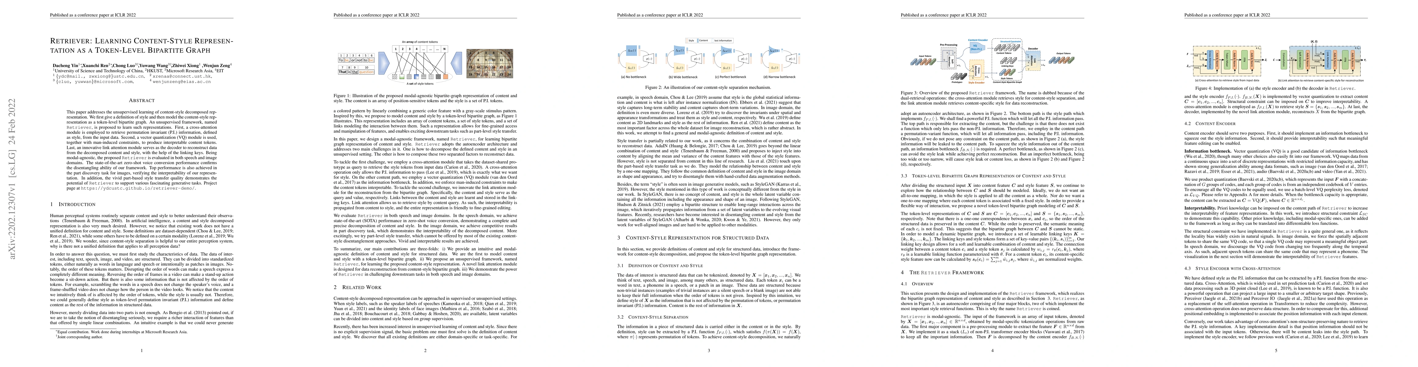 Thumbnail for Retriever: Learning Content-Style Representation as a Token-Level
  Bipartite Graph