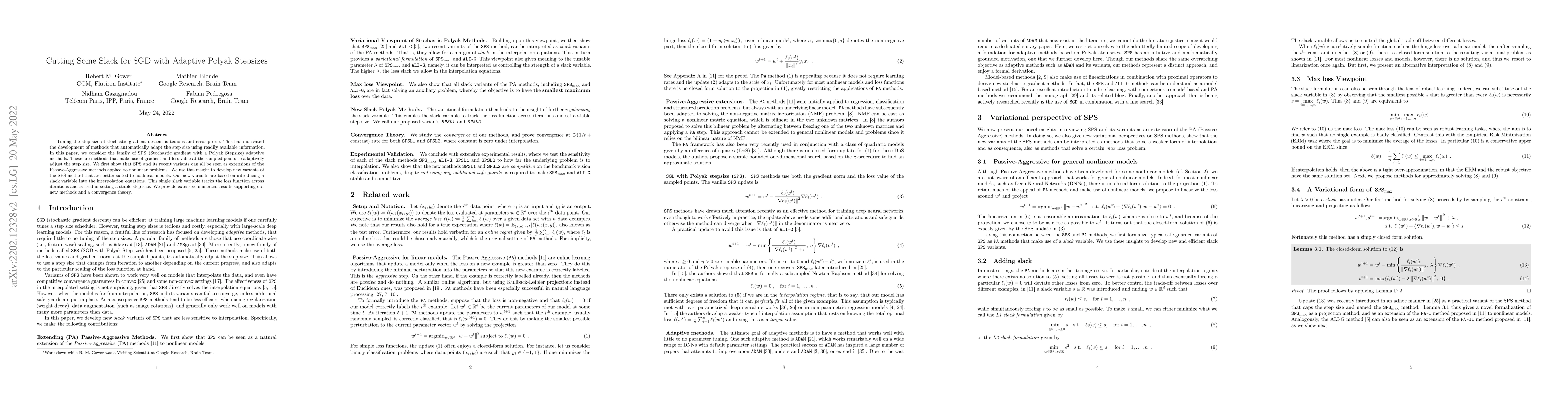 Thumbnail for Cutting Some Slack for SGD with Adaptive Polyak Stepsizes