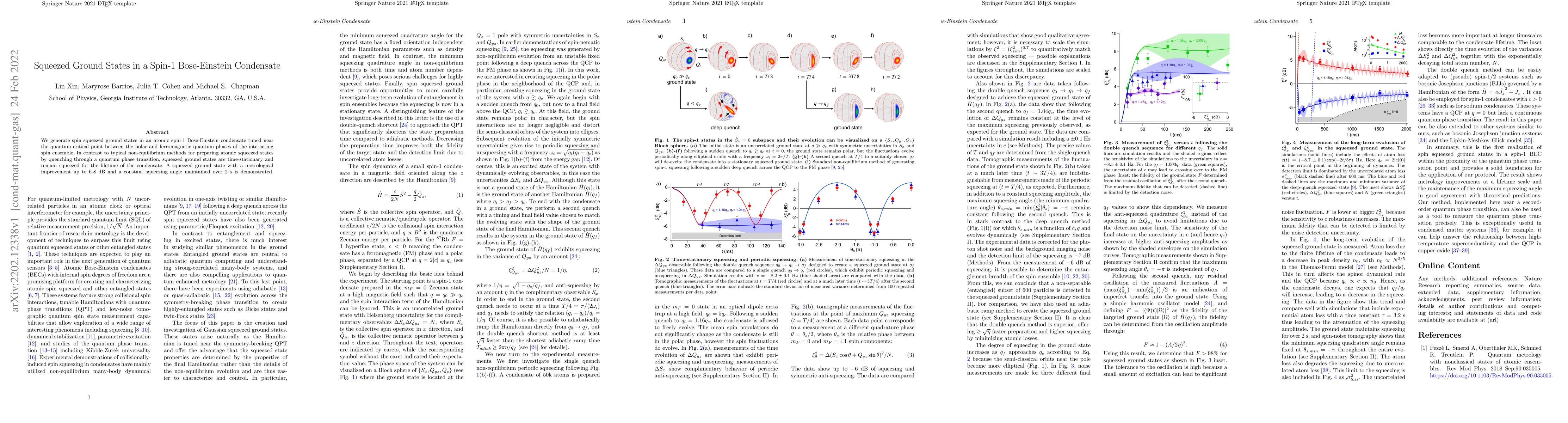 Thumbnail for Squeezed Ground States in a Spin-1 Bose-Einstein Condensate